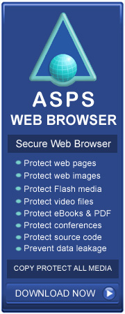 Secure web browser for copy protected web sites