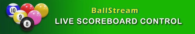 Live scoreboard software for snooker, billiards and pool