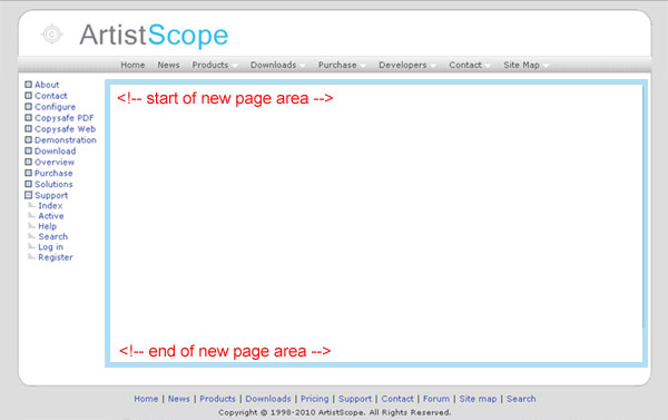 Select the html surrounding where your encrypted html will be inesrted