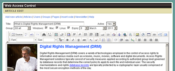 Create and encrypt web pages on the fly with an online page maker