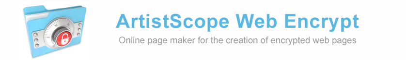 Web page encryption tool with online page maker
