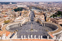 Aerial shot of Rome