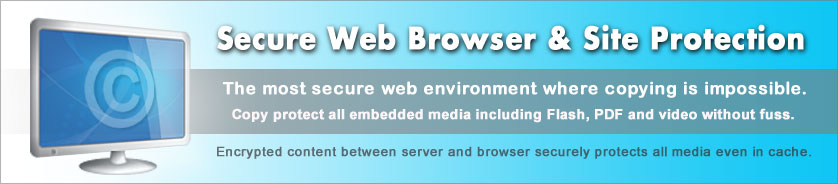 Secure Web Browser For Copy Protected Web Sites